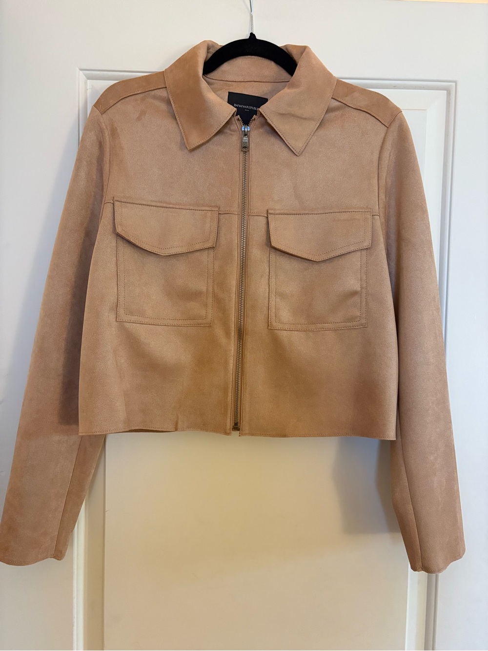 Banana Republic Factory Vegan Suede Cropped Jacket, size M, NWT - Picture 5 of 9